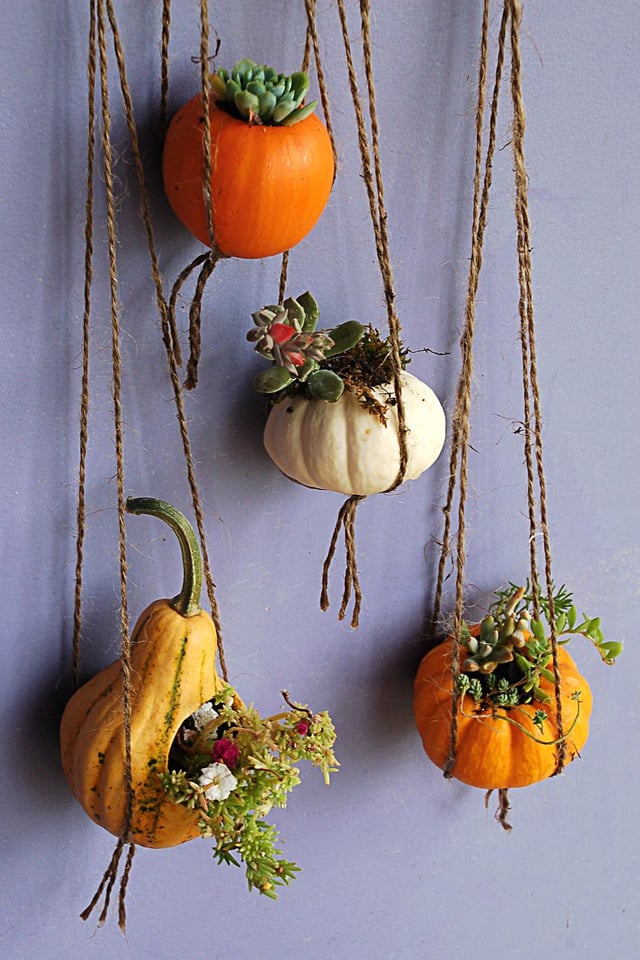 pumpkin planters hanging